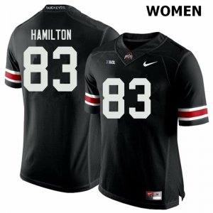 NCAA Ohio State Buckeyes Women's #83 Cormontae Hamilton Black Nike Football College Jersey NJN0245QC